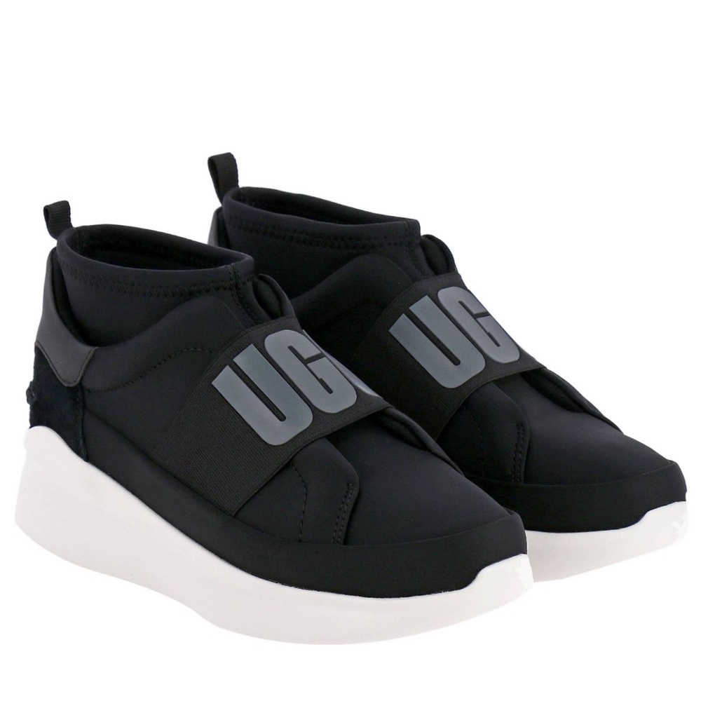 UGG Neutra Chunky Platform Sneaker - Black and White - Size Women’s 7.5